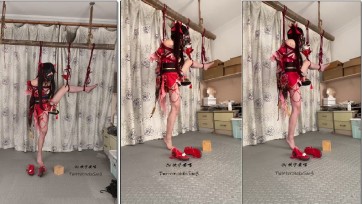 【坎喵】星穹铁道cos-花火单脚高抬腿吊痛苦踮脚+斐济杯强高地狱