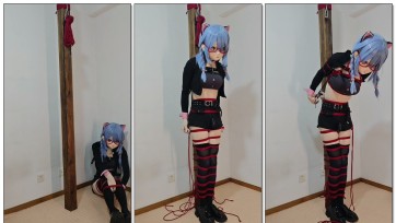 【林叹昕】天天的木柱并腿自缚