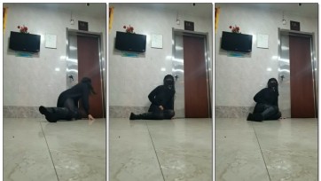 【hx0532】小男娘的公厕放置经历，长时间放置+电梯间户外露出被陌生小哥哥发现带走，后续会发生什么呢。。。露出+户外+公厕+勾引+连体黑丝