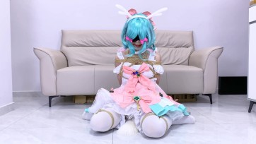 【嗷大喵】《少女情劫》-第十三集-瑶-时之祈愿cos+k9捆法+撅屁股+全程尾巴+棒棒刺激+欧式直臂+胸缚+蟹缚折腿捆+抱着qg+日式紧缚+胸缚+蟹缚抱着qg+多次gc反应+口球流口水