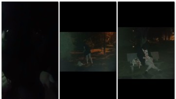 【小自白】露出过马路在小公园里走走