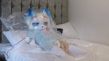 【雪狐K46】兽装小姐姐极限真空袋+小玩具刺激，失去意识差点没了