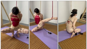 【眼眸出品】第三十五部《M腿垫脚+单腿蹲垫脚+狗爬环》（中集）